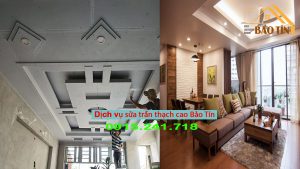 Thi công sửa trần thạch cao giật cấp