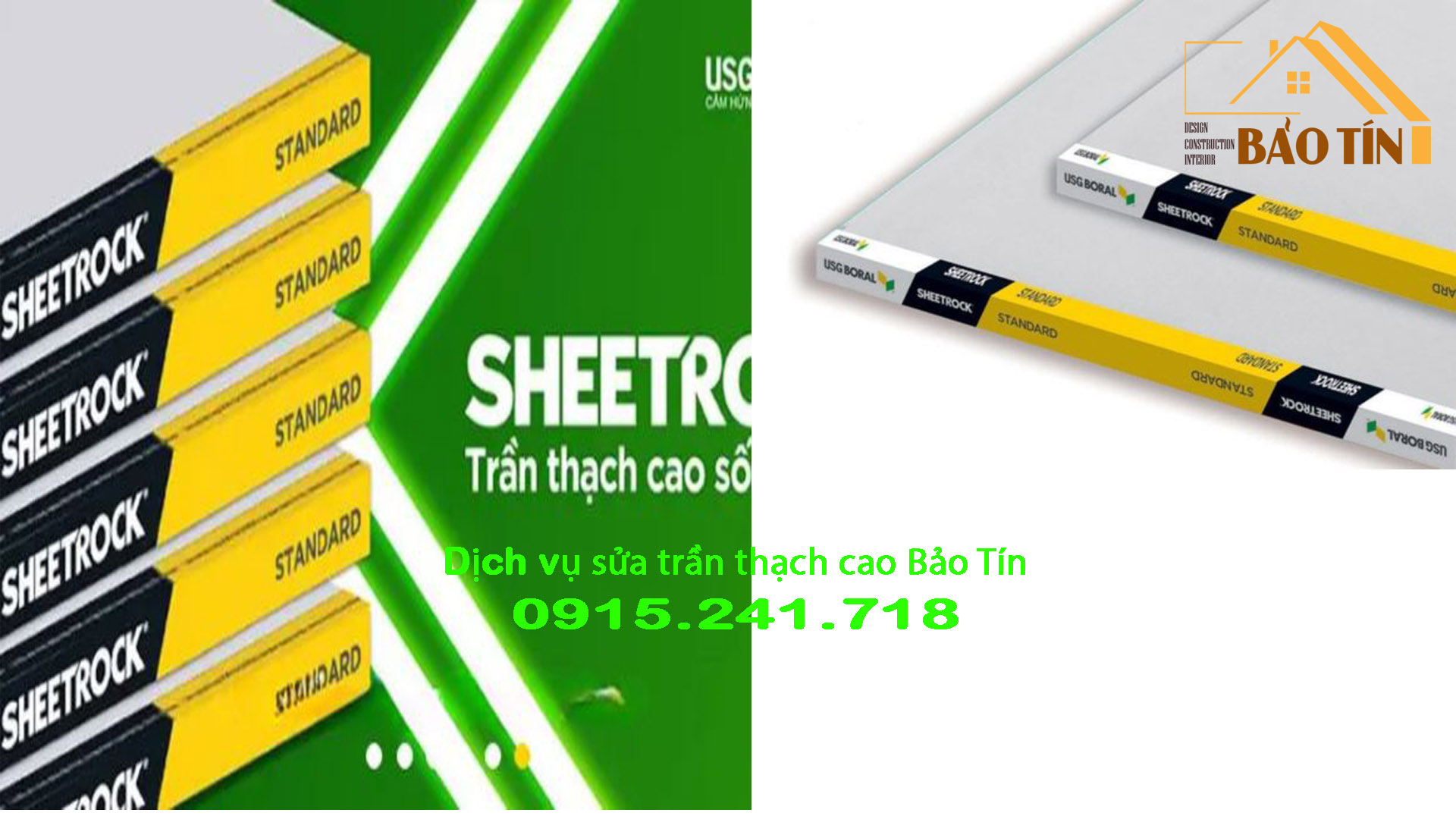 Loại tấm thạch cao sửa trần