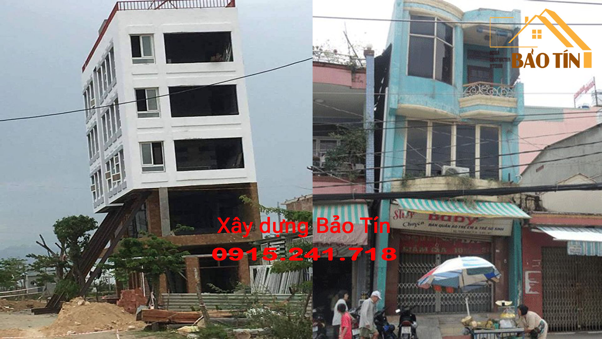 Nhà nghiêng nhà lún