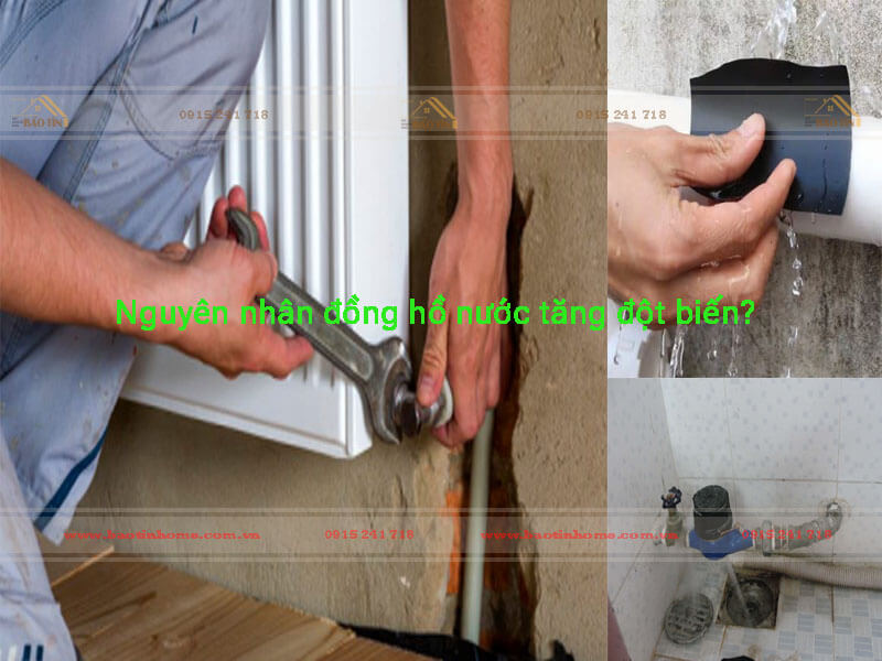 nguyên nhân đồng hồ nước tăng đột biến